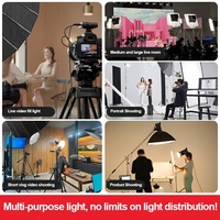 Lámpara de estudio fotográfico de alta calidad de 150W para transmisión en vivo, iluminación para fotografía con montura Bowens, luz de relleno LED para grabación de video con cámara.