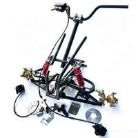 Pièces d'essieu avant et de châssis avant pour kart à quatre roues ATV DIY avec frein à disque, bras oscillant de suspension et composants de buggy de plage