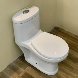 sanitary ware floor mounted round shape p trap porcelain toilet one piece child use water closet