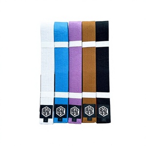 เข็มขัด BJJ ขายส่ง บราซิลเลี่ยนยิวยิตสู ผ้าฝ้าย 100% ลายเพิร์ลวีฟ ปักโลโก้ตามสั่ง เข็มขัดระดับชั้นสำหรับผู้ใหญ่และเด็ก สินค้ามาใหม่ - Product Image 4