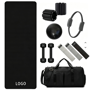 Set di Accessori Certificati per Yoga e Pilates: Tappetino Yoga in Silicone, Manubri, Anelli, Cerchio Pilates, Mini Palla, Fasce in Tessuto per Studio - Product Image 1