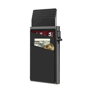 RFID Hợp kim nhôm chủ thẻ tự động pop-up phong cách kinh doanh tín dụng ngân hàng thẻ <span class=keywords><strong>Wallet</strong></span> trường hợp với clip - Product Image 6