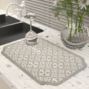 Kitchen Countertop Drain <b>Mat</b> Rectangle Absorbent Heat Insulating Coffee Machine Anti Slip <b>Bar</b> Placemat - Product Image 2