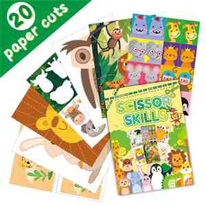 Kit de Tijeras para Manualidades Escolares y Preescolares, 20 Piezas, Temática de Animales y Princesas, para Cortar Papel - Product Image 6