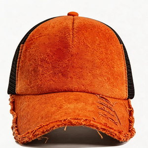 Lot de 5 casquettes trucker vintage en coton lavé - Casquettes unisexes en maille ajustables avec design déchiré - Product Image 4