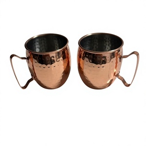 Juego de Tazas Moscow Mule con Diseño Martillado, Taza de Cobre Puro para Cerveza, Sostenible, en Stock, Duradera, de Metal, para Viajes, Picnic y Camping - Product Image 1