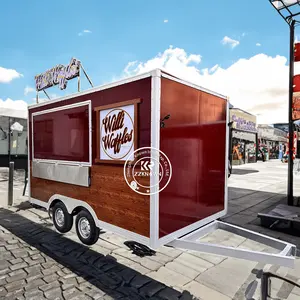 Vẻ đẹp salon xe tải di động thực phẩm Trailer với đầy đủ nhà bếp foodtruck xe cà phê nhỏ phục vụ Trailer di động nhà bếp xe tải