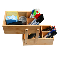 Panier de rangement de bureau pliable en bambou multicouche de haute qualité pour la maison
