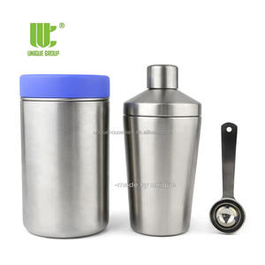 Vaso Mezclador de Proteínas Metálico, Contenedor de Acero Inoxidable para Polvo, Cuchara Medidora, Set de Nutrición y Fitness, Hermético y a Prueba de Fugas para Viajes - Product Image 1
