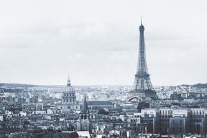 Papier peint mural 3D de style moderne avec vue sur la ville de <span class=keywords><strong>Paris</strong></span>, fait sur mesure pour bar, studio, décoration de la maison, étanche, antistatique, 1 an - Product Image 5