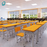 Nouvelle Tendance Mobilier Scolaire : Ensemble Table et Chaise Individuels pour Étudiants – Métal Moderne et Confortable pour Salle de Classe