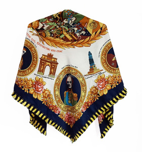 Chine usine nouvelle <span class=keywords><strong>robe</strong></span> 110*110cm wrap tippet <span class=keywords><strong>etole</strong></span> echarpe personnes impression femmes polyester coton carré russe écharpes châles - Product Image 3