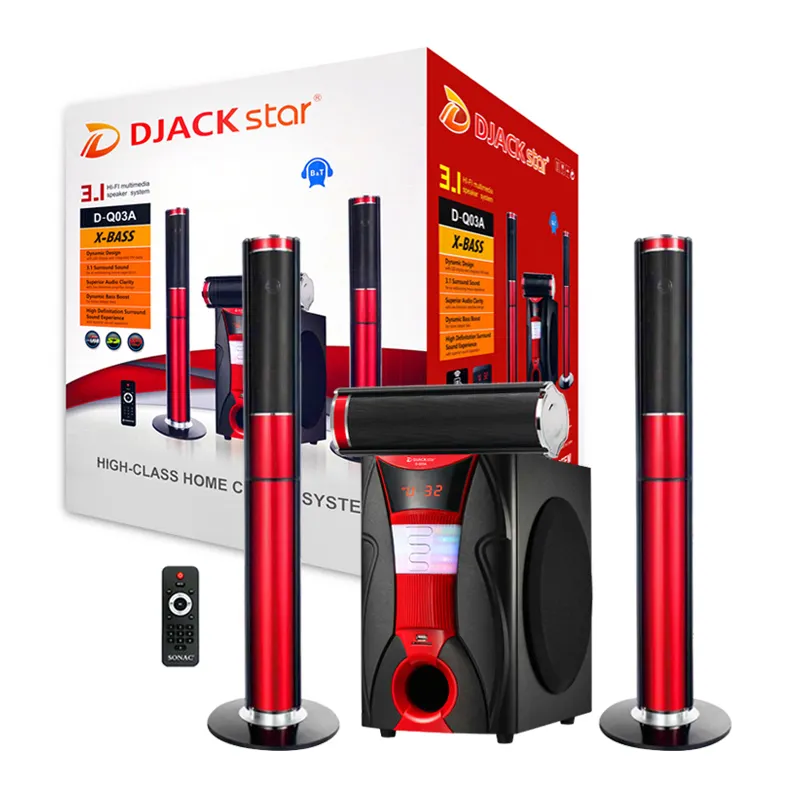 DJACK STAR D-Q03A 3.1 sistema musicale wireless home theater speaker free campioni di prodotto Africa