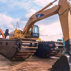 เครื่องขุดสะเทินน้ำสะเทินบก320C สำหรับแมวที่มีหนองน้ำ20ตันพร้อมโป๊ะลอย - Product Image 2