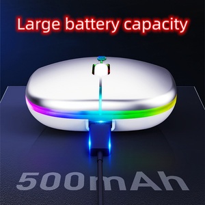 เมาส์ไร้สาย 2.4G บางเฉียบ เงียบ พร้อมไฟ LED โหมดคู่ ชาร์จซ้ำได้ สำหรับคอมพิวเตอร์ตั้งโต๊ะ รุ่นสำหรับสำนักงาน - Product Image 6