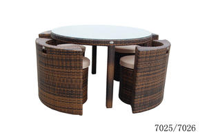 Ensemble <span class=keywords><strong>table</strong></span> <span class=keywords><strong>et</strong></span> <span class=keywords><strong>chaise</strong></span> d'extérieur en rotin pour patio Ensemble moderne d'extérieur avec personnalisation - Product Image 3