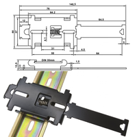 Support d'installation de Rail électrique miniature interrupteur alimentation support réglable Protection époxy Rail Clip trou de montage