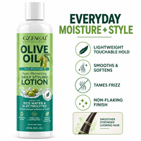 Lotion Krim Penata Rambut Pengontrol Keriting Pelembap Air Beras Minyak Zaitun Alami 473ml Label Pribadi Laris Manis