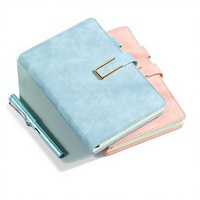 Carnet de notes A5 en similicuir pour cadeaux d'affaires, réunions de bureau, bloc-notes épaissi avec fermeture magnétique en U, LOGO imprimable
