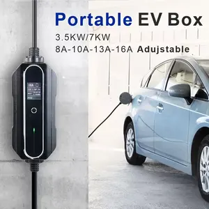 3.5KW SAE1772 Type 1 IEC62196-2 16A Schuko Plug Portable EV Charging Box Car Charger Cables
