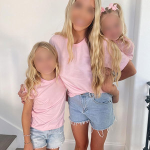 Custom Printed Mommy and <strong>Me</strong> Matching 100% Cotton Plain Tee Mother Daughter Son Mama <strong>Mini</strong> <strong>Outfit</strong> - Product Image 1