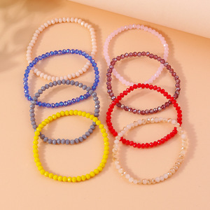 कस्टम बोहेमियन रंगीन छोटे क्रिस्टल ग्लास बेड्स ब्रैसलेट फैशन दोस्ती उपहार बेडेड कंगन - Product Image 4