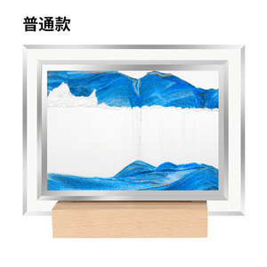 ของขวัญวันหยุดQuicksandจิตรกรรมเครื่องประดับLedตารางโคมไฟเคลื่อนย้ายทรายArtภาพจับเวลานาฬิกาทรายทะเลไหลกรอบทราย - Product Image 2