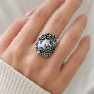 Eagle Design Vintage <b>Ring</b> <b>Men</b> Fashion <b>Ring</b> Retro Style Statement Finger Accessory Bold Design - Product Image 2
