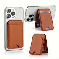 Étui de téléphone portable en cuir PU avec porte-cartes magnétique personnalisé avec logo, porte-cartes magnétique pour iPhone 15 Pro Max 16 17