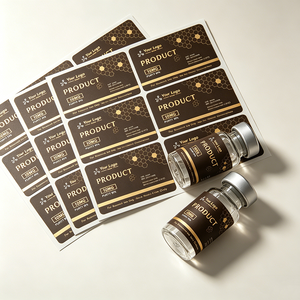 Autocollants personnalisés pour flacons de peptides, résistants à l'eau, aux UV et à la chaleur, séchage rapide, adhésion forte, 3ml, 5ml, 10ml - Product Image 1