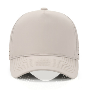 Casquette de baseball à 5 panneaux avec logo personnalisé, découpée au laser, perforée, imperméable, séchage rapide, légère, pour la course à pied, pour femmes et hommes - Product Image 4
