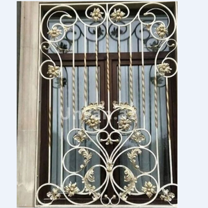 <span class=keywords><strong>Griglia</strong></span> per finestre in ferro battuto forgiato a mano decorazione per la casa rivestita a polvere nera - Product Image 3