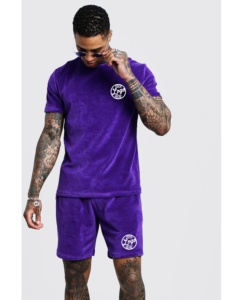 ชุดสองชิ้นเสื้อเชิ้ตแขนสั้นและกางเกงขาสั้น,สำหรับผู้ชาย - Product Image 1