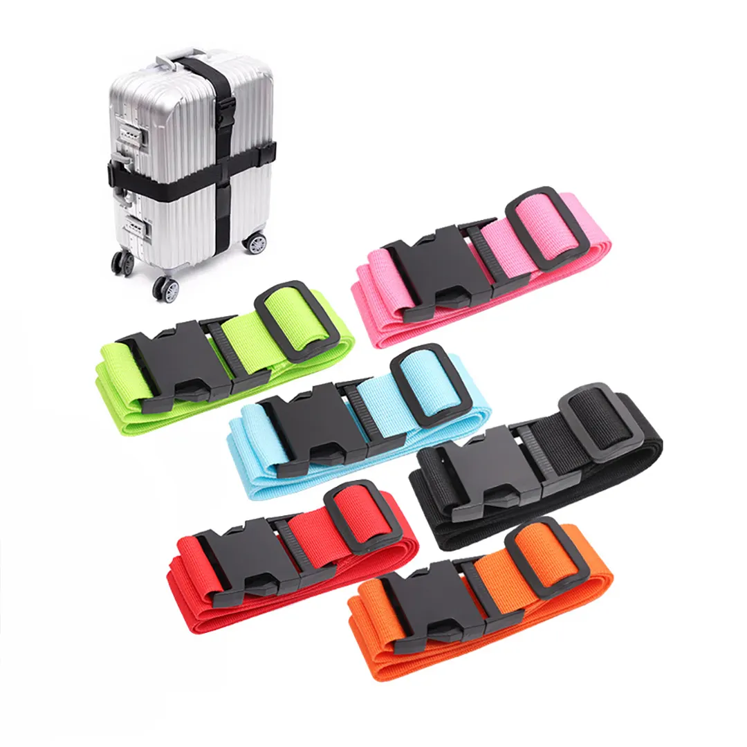 Factory In stock high quality polyester PP POM buckle travel luggage belt strap