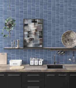 Foshan กระเบื้องโมเสคเซรามิกพอร์ซเลนเคลือบเงาใช้ภายในห้องน้ำดีไซน์ปาร์เก้ - Product Image 5