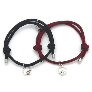 Pulsera cruzada de cuerda de Milán ajustable para parejas, brazalete de aleación de intercambio de formales y formales - Product Image 4
