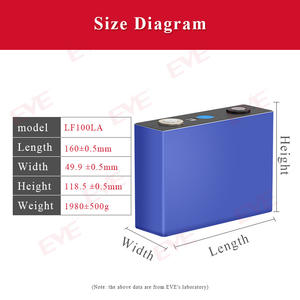 100Ah 셀 2.5C-3C 하이 C 레이트 공장 가격 EU 재고 등급 a 3.2v 100ah Lifepo4 배터리 셀 프리즘 리튬 이온 배터리 - Product Image 2