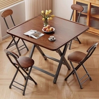 Table à manger carrée pliable en gros pour la maison, le restaurant, le pique-nique, le balcon, table à thé, avec structure métallique