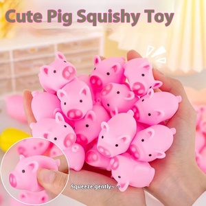Kawaii Squeeze Pig Toy simpatici giocattoli per animali domestici per bambini con suono Antistress in gomma morbida Mini Stress rilievo da spremere giocattoli di maiale - Product Image 3
