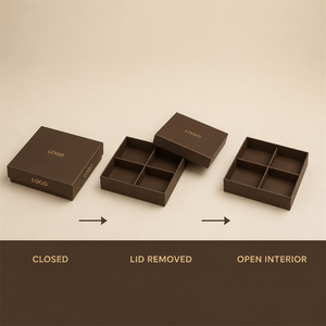 Caja de Embalaje de Chocolate Personalizada Premium con Impresión de Logotipo, Caja de Regalo Rígida con Múltiples Compartimentos para Confitería y Regalos de Lujo - Product Image 2
