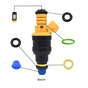 BIK-002 kit di tenuta universale per la riparazione degli iniettori di carburante a B-OSCH includono Micro filtro in gomma O-ring con tappo a pinzatura