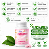 Comprimés à croquer OEM ODM à la Niacinamide, Vitamines C et E, saveur fruits tropicaux, supplément nutritionnel pour la peau à la Vitamine B3, fabrication sous marque privée