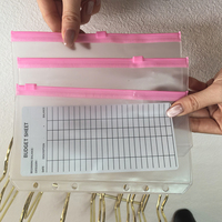 Vente à chaud Spot étanche Portable A5 A6 A7 clair 6 trous classeur fermeture éclair dossiers en plastique étanche poche PVC pochette enveloppe