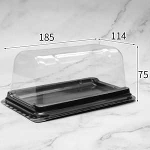 Rouleau <span class=keywords><strong>suisse</strong></span> en plastique Offre Spéciale boîte à gâteau transparente fromage jetable à emporter boîte d'emballage alimentaire avec couvercle transparent - Product Image 2