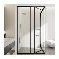 Nouvelle Cabine de Douche d'Angle Coulissante Latérale Design Moderne Verre Trempé 8mm Porte de Douche Encadrée en Acier Inoxydable 304 pour Hôtels et Villas