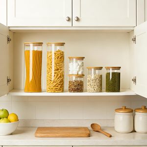 Transparent Stackable Airtight Food Storage Cans Microwaveable Glass Food Tempered Glass Lids for Kitchen Organization - Product Image 3