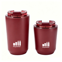Tasse à café portable personnalisable avec couvercles, 280 ml, 380 ml, en acier inoxydable 18/8, réutilisable, pour voyage, style arabe, 12 oz, Mug DDP