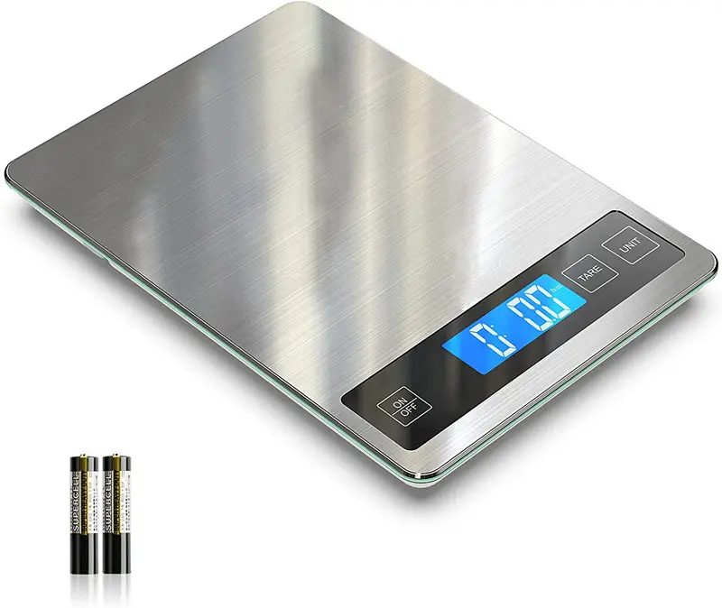 Yüksek kaliteli dijital 5kg gıda ölçeği paslanmaz çelik ve temperli cam mutfak terazisi pişirme için ağırlık gram ve oz,