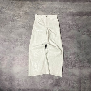Pantalones Vaqueros Encerados Personalizados, MOQ Bajo, Pantalones de Mezclilla Encerados de Pierna Recta Blancos, Ropa Urbana de Alta Calidad, Vaqueros Holgados Japoneses para Hombre - Product Image 1