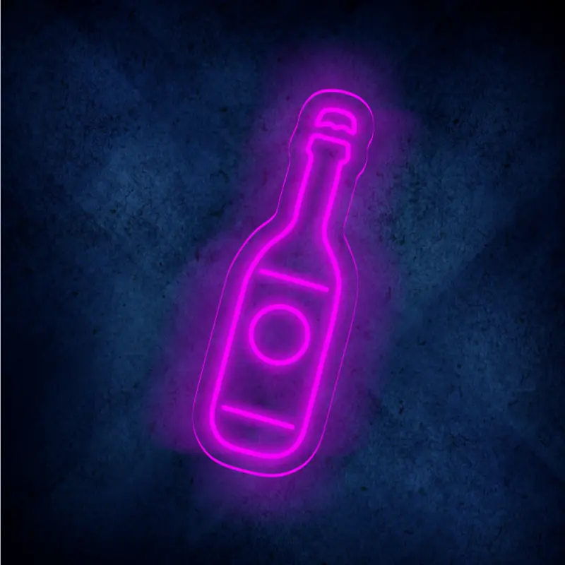 ビール瓶LEDネオンサインワインボトルバー装飾ネオンライトサインナイトクラブウォールアート用